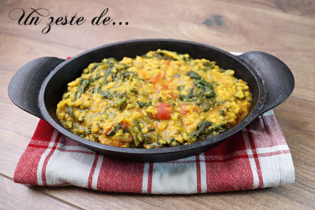 Dahl De Lentilles Corail Lait De Coco épinard unzestede.com